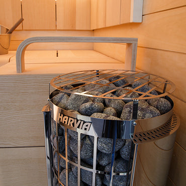 Harvia Cilindro Half Series 8kW Stainless Steel Sauna Heater at 240V 1PH