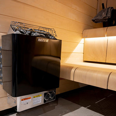 Harvia KIP Series 8kW Sauna Heater, Built-In Controls, Black