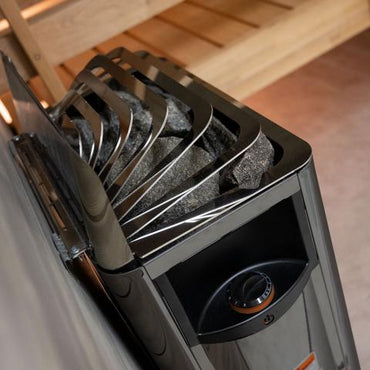 Harvia The Wall Series, 8kW, Black Stainless Steel Sauna Heater, 240V 1PH