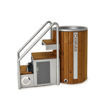 Icetubs IceBarrel Cold Plunge Immersion Tub – Thermowood & Stainless Steel – 53"W x 31"D x 47"H