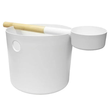 KOLO BUCKET,LADLE AS HANDLE,WHITE-29001