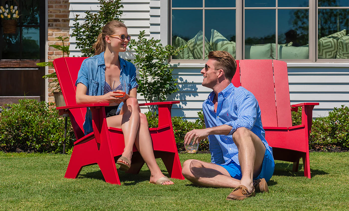 Ledge Lounger Mainstay Adirondack Chair (Available in 8 Resin Colors) - LL-MS-A-R-RD
