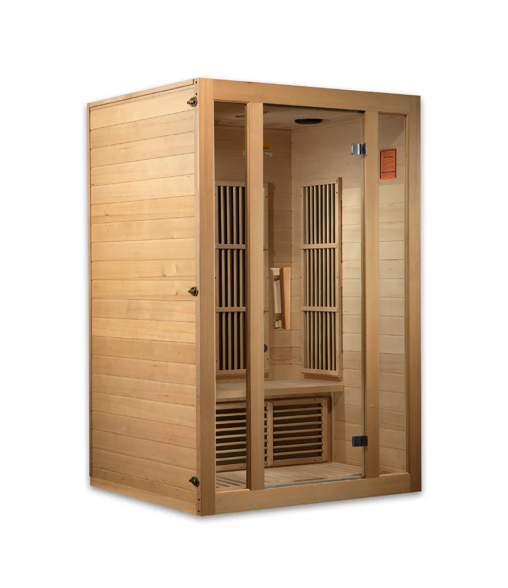 Golden Designs Saunas Maxxus Seattle 2-Person Near Zero EMF (Under 3MG) FAR Infrared Sauna (Canadian Hemlock)-MX-J206-01-ZF