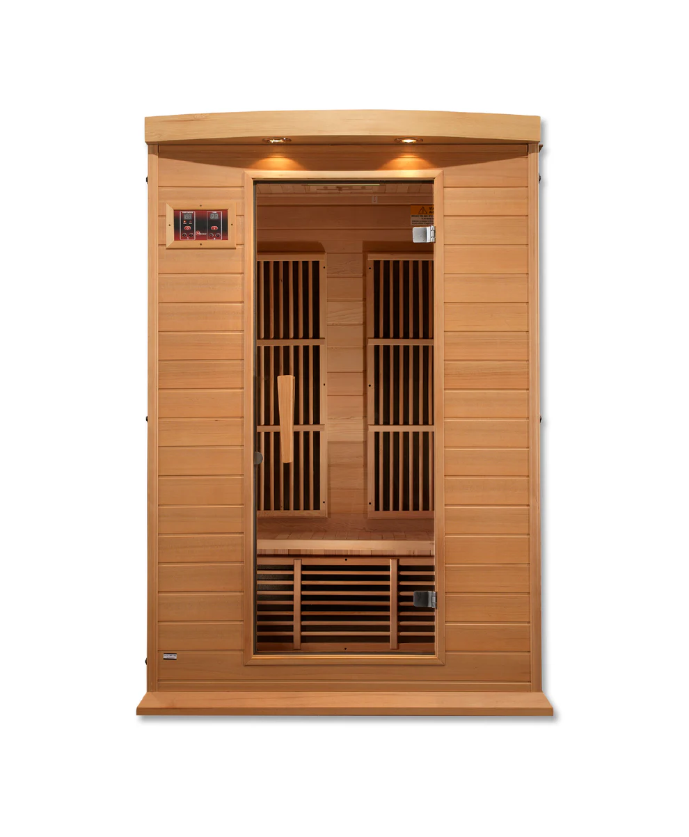 Golden Designs Saunas Maxxus 2-Person Near Zero EMF (Under 3MG) FAR Infrared Sauna (Canadian Hemlock)-MX-K206-01-ZF