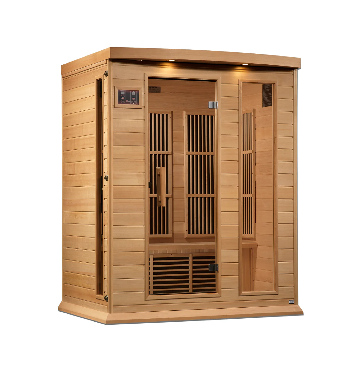 Golden Designs Saunas Maxxus 3-Person Low EMF (Between 5-10 MG) FAR Infrared Sauna (Canadian Hemlock)-MX-K306-01