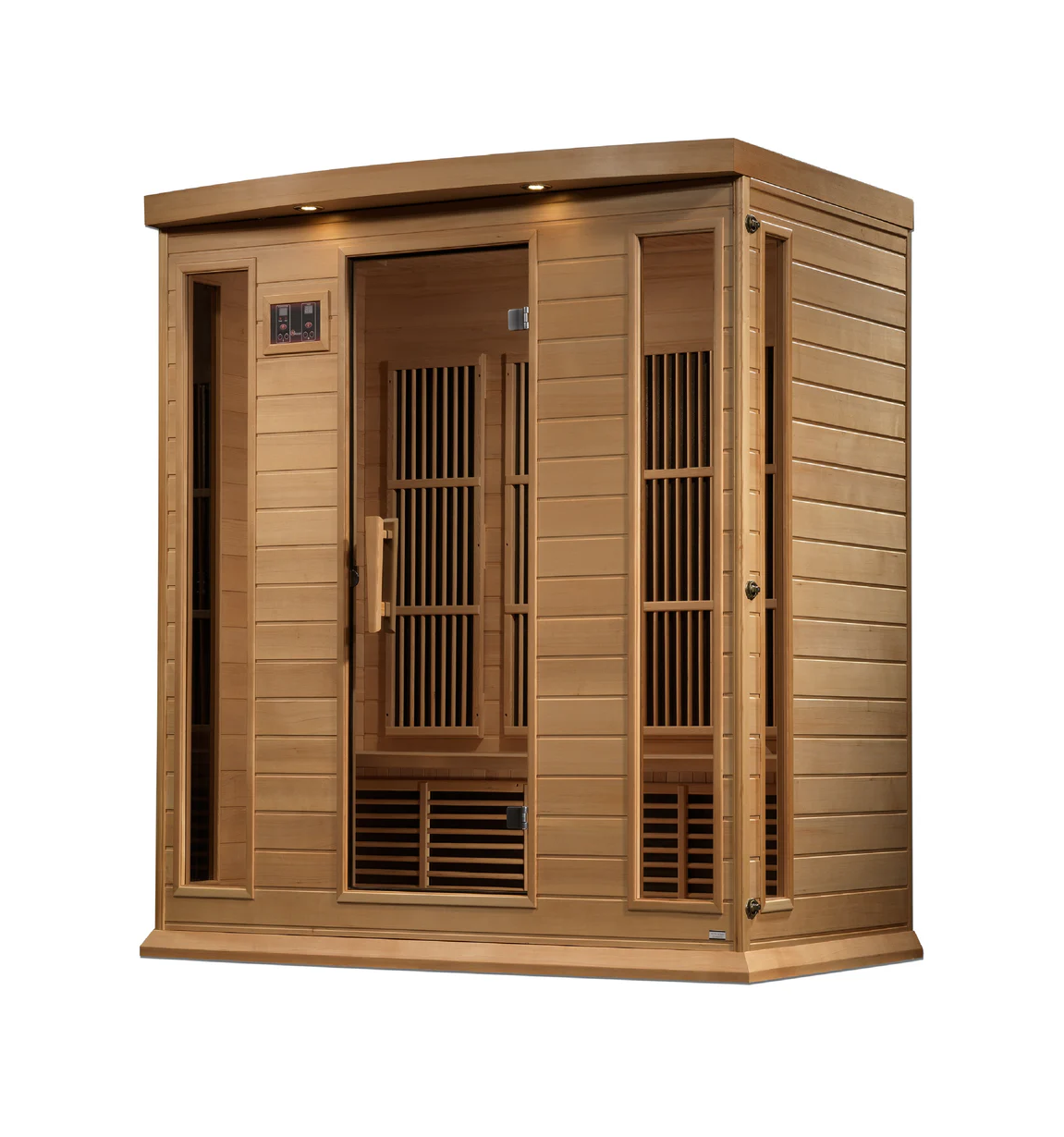 Golden Designs Saunas Maxxus 4-Person Near Zero EMF (Under 3MG) FAR Infrared Sauna (Canadian Hemlock)-MX-K406-01-ZF