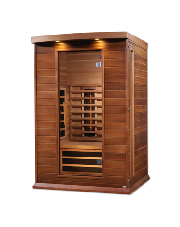 Golden Designs Saunas Maxxus 2-Person Full Spectrum Near Zero EMF (Under 3MG) FAR Infrared Sauna (Canadian Red Cedar)-MX-M206-01-FS CED