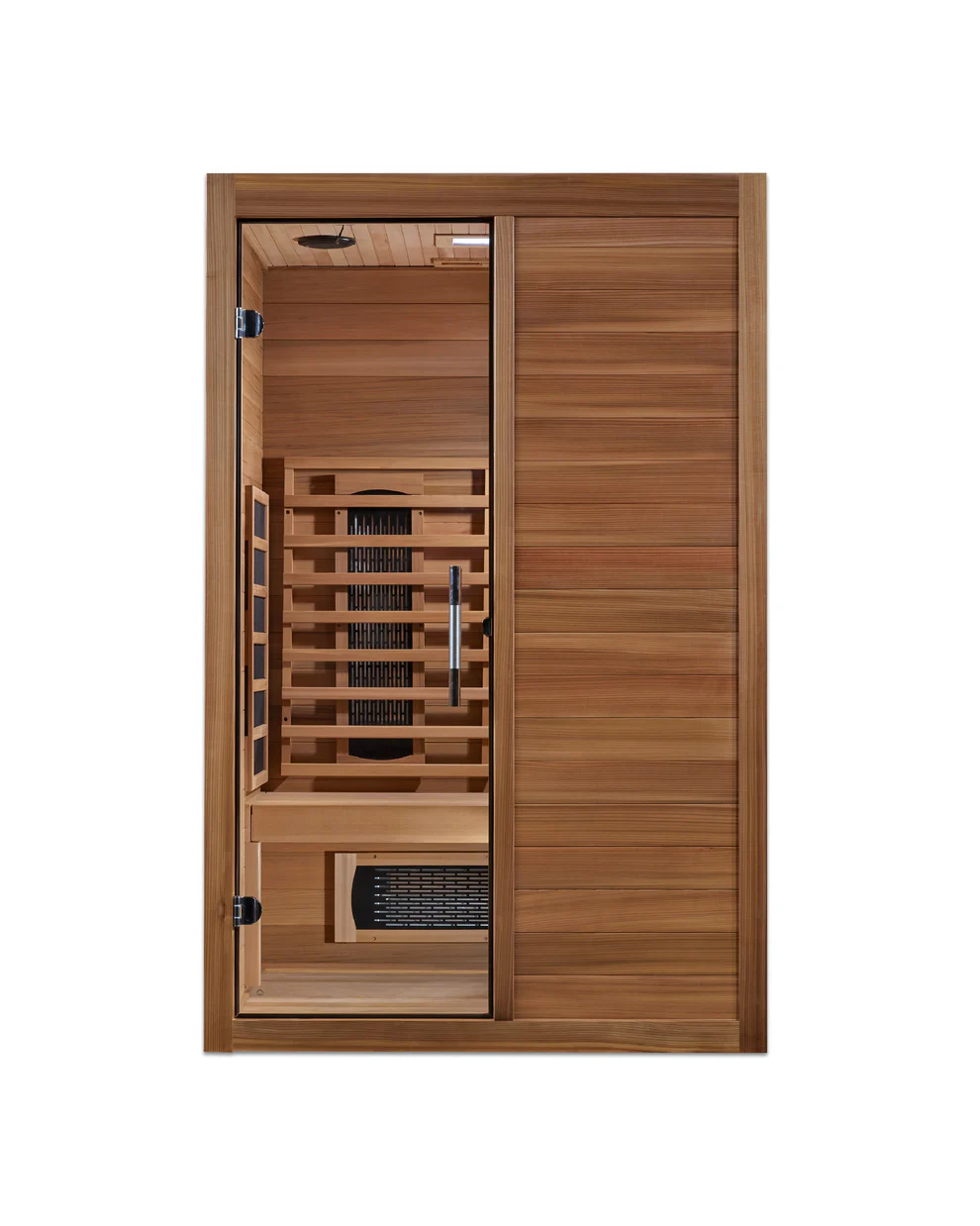 Golden Designs Saunas Maxxus S-Line Yoga 2-Person Ultra Low EMF (Between 5-10MG) FAR Infrared Sauna (Canadian Hemlock)-MX-S206-01