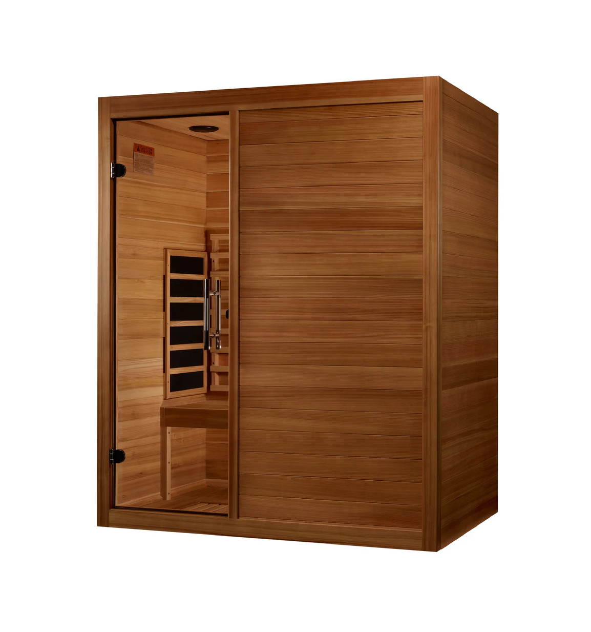 Golden Designs Saunas Maxxus S-Line Yoga 3-Person Ultra Low EMF (Between 5-10MG) FAR Infrared Sauna (Canadian Hemlock)-MX-S306-01