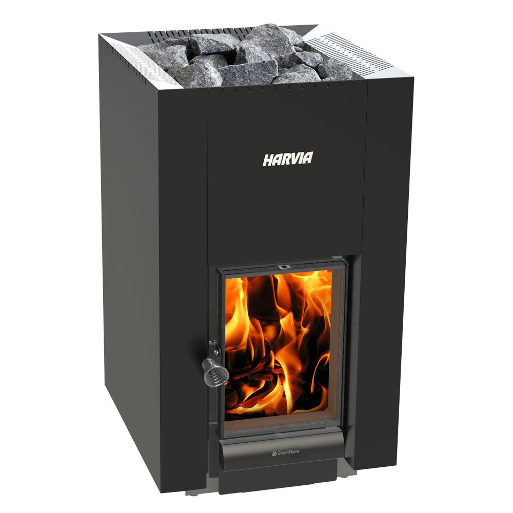 Harvia Green Flame Series, 15.7kW, Wood Sauna Stove - WKLI20GM
