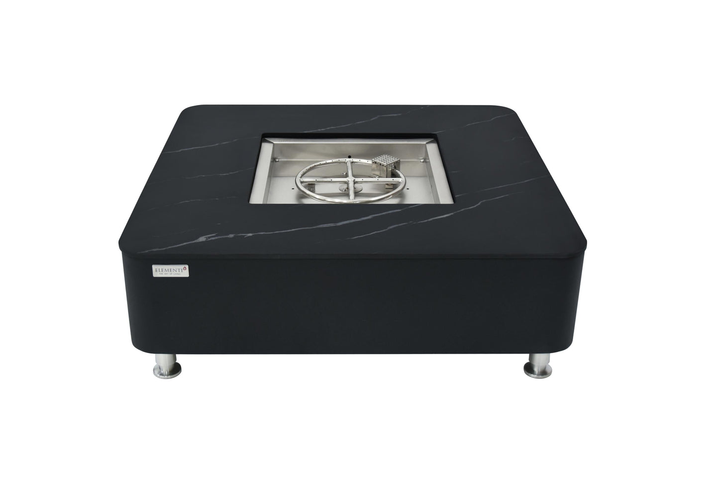 ELEMENTI - Copenhagen 42 Porcelain Top Fire Table - Bulgaria Black - OFP101BB
