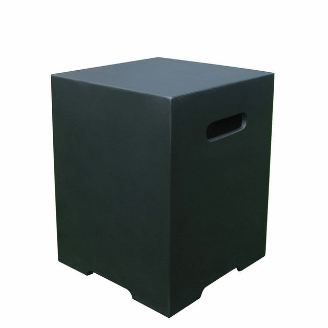 ELEMENTI - Square Tank Cover -20.0H Dark Gray - ONB021DG