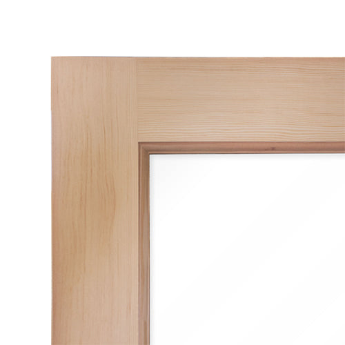 PROSAUNAS Prehung Solid Wood Sauna Door with Insulated Glass, 24" x 70"