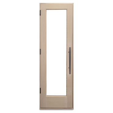 PROSAUNAS Prehung Solid Wood Sauna Door with Insulated Glass, 25.5" x 81.5"