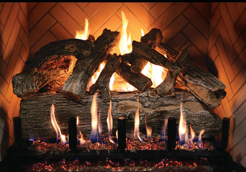 Isokern Jumbo Slimline See-Thru Log Set, 24" to 72"
