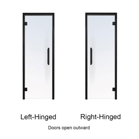 Prosaunas Clear ADA Glass Sauna Door 36x81 with Black Alder Frame