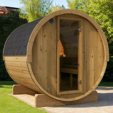 SaunaLife Model E8W ERGO Series Sauna Barrel with Rear Window