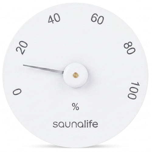 SaunaLife SaunaGear Hygrometer, Round, Black
