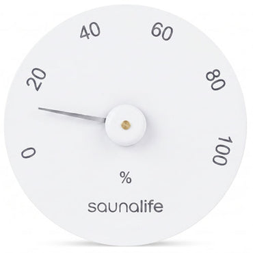 SaunaLife SaunaGear Hygrometer, Round, Black