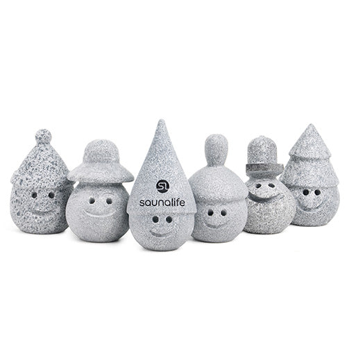 SaunaLife Stoney and Friends Stone Sauna Gnomes, 6 Pack