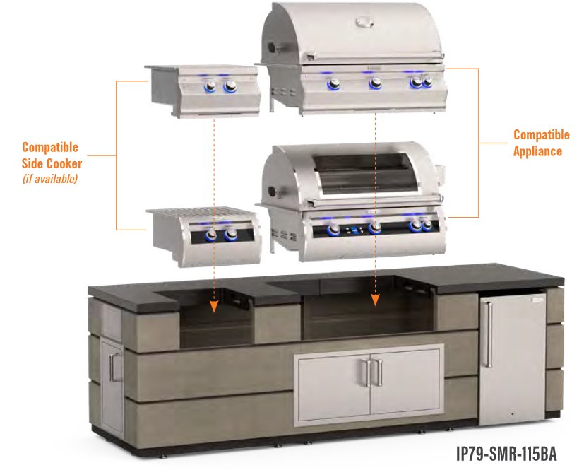 Fire Magic Contemporary 115" Island Bundle IP79-SMR-115BA