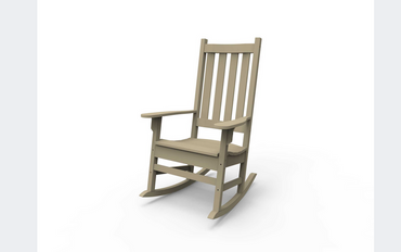 Seaside Casual Traditional Porch Rocker Assembled - 034