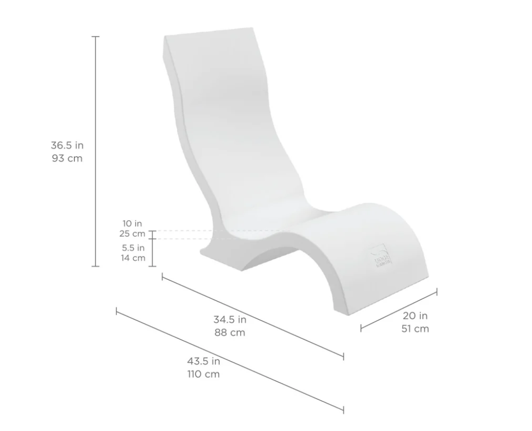 Ledge Lounger In-Pool Signature Chair (Available in 8 Resin Colors) - LL-SG-CR-SS
