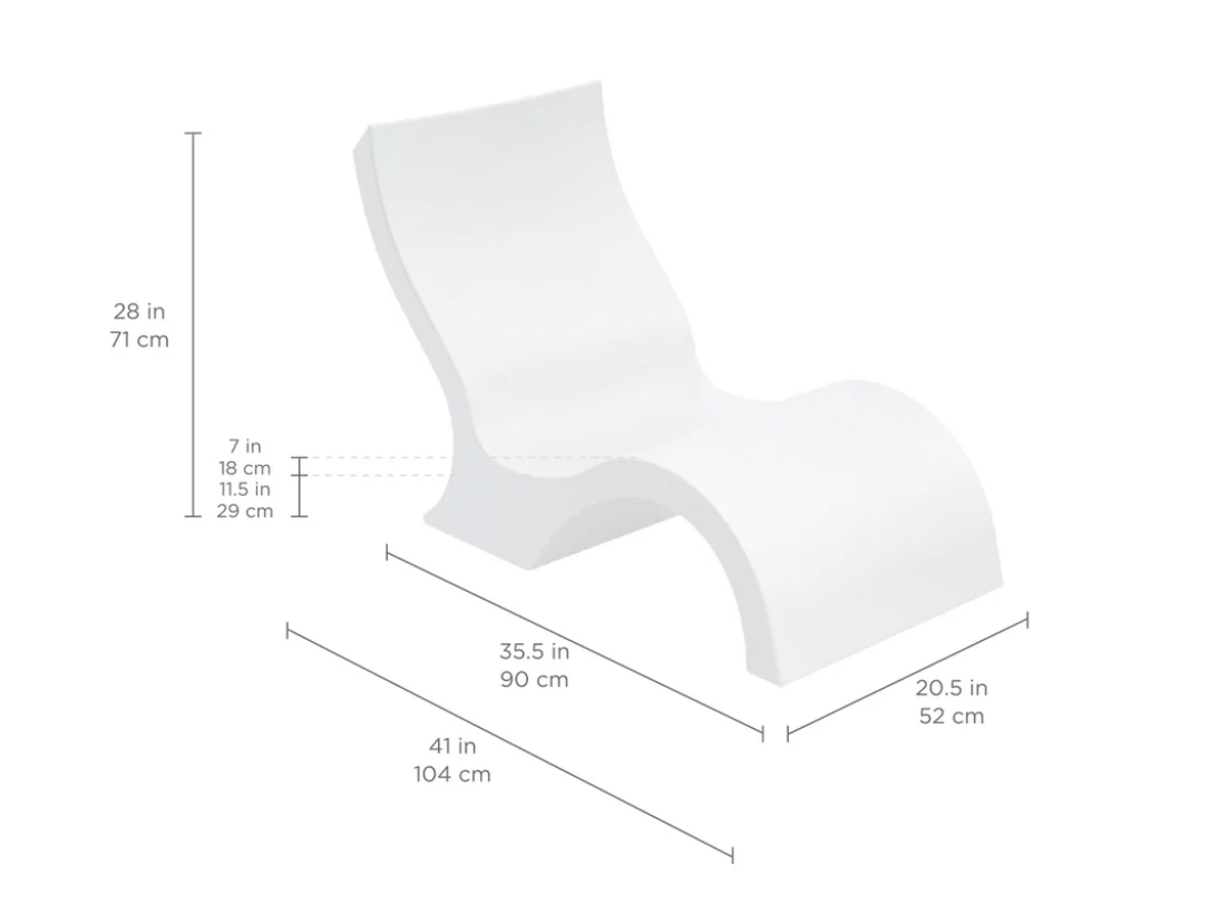 Ledge Lounger In-Pool Signature Lowback Chair (Available in 8 Resin Colors) - LL-SG-LBCR-GG