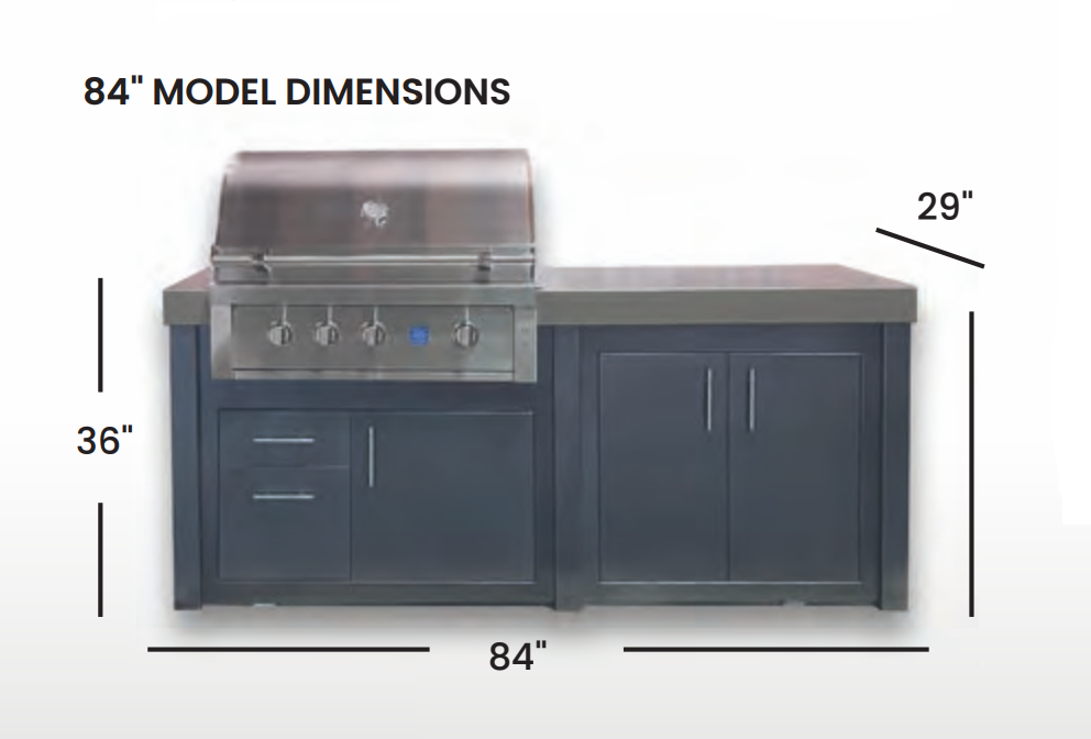 American Made Grills 84-Inch Pre-Fab Island (Grill, Not Included)