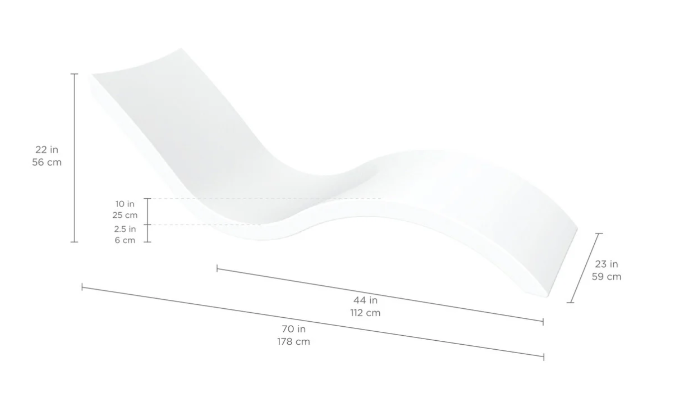 Ledge Lounger In-Pool Signature Chaise (Available in 8 Resin Colors) - LL-SG-C-WH