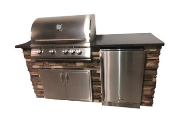 TRU Innovative Outdoor 6ft Ready-to-Assemble Grill Island Package