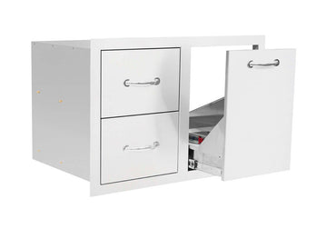 TrueFlame 33" 2-Drawer & Vented LP Tank Pullout Drawer Combo - TF-DC2-33LP-A