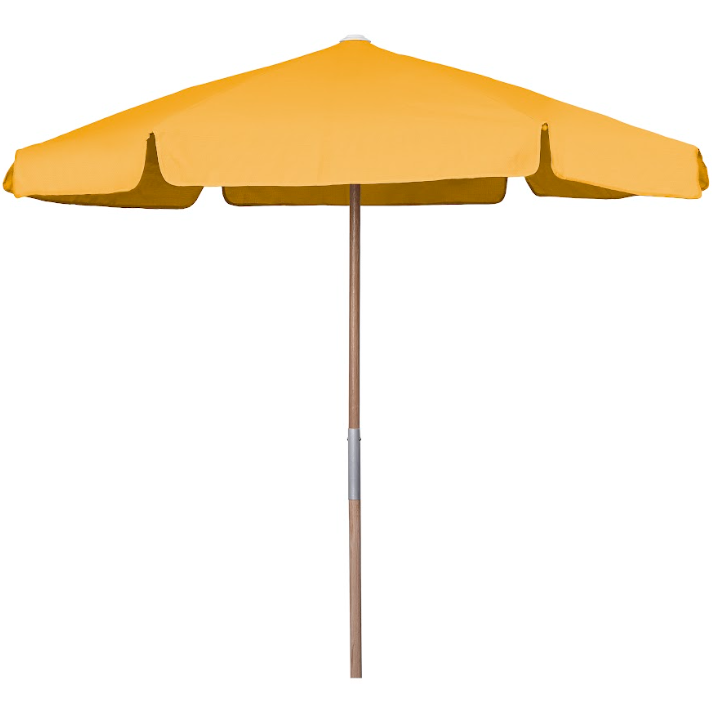 FiberBuilt 7.5 Foot Push Up Beach Umbrella with Teal Valance Style Canopy and Natural Oak Pole - 7BPU-6R-WDA-TX-Teal