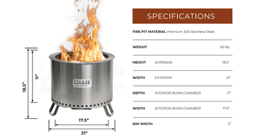 Coulee Outdoor Coulee Colorado Smokeless Fire Pit - CCO-0018