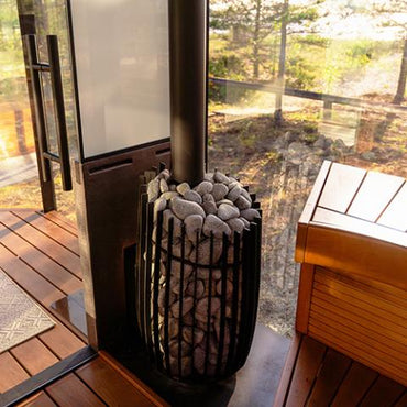 Cozy Heat SW Thru-Wall Sauna Stove – Wood-Burning Sauna Heater, Up to 18kW