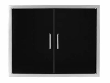 Wildfire 30 X 24 Black Stainless Steel Double Door - WFDDR3024-BSS