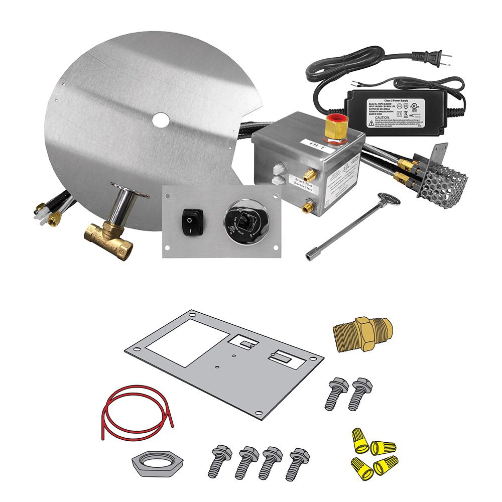 Firegear 30 Volt DC AWS Valve Kit w/ 30 Volt Power Supply - Propane - FG-AWS30VDC-GOEK-P