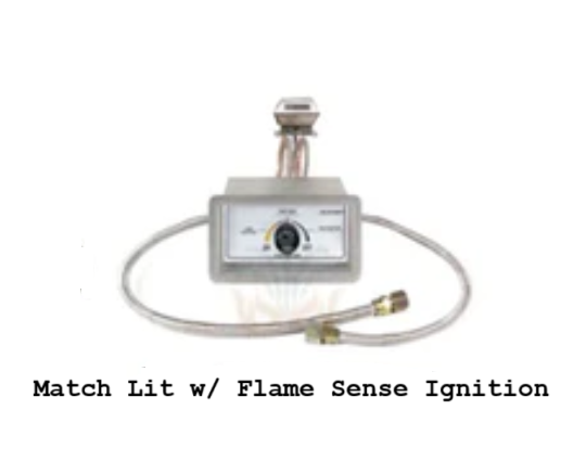 The Outdoor Plus 48-Inch GRFC Concrete, Liquid Propane Fueled, Rectangular Del Mar Fire Pit, Match Lit with Flame Sense Ignition - OPT-CORGFRC48FSML-BLK-LP