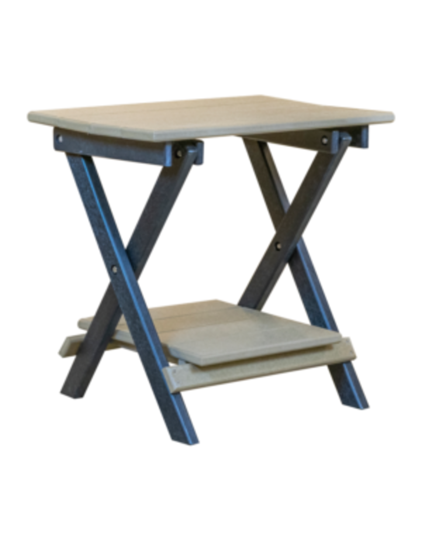Kanyon DELUXEE FOLDING END TABLE W/SHELF K720 DELUXE
