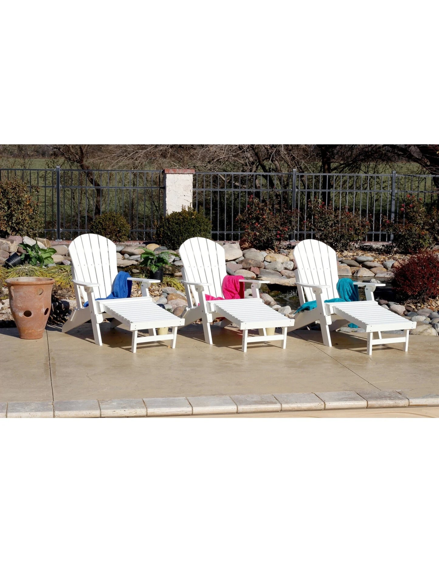 Kanyon FOLDING ADIRONDACK CHAIR W/PULLOUT OTTOMAN K111 DELUXE