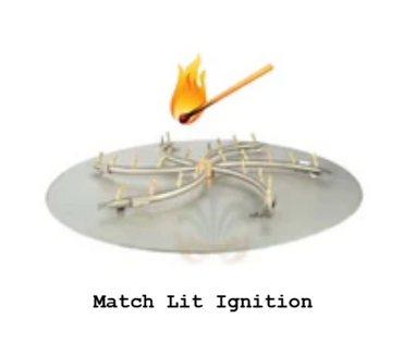 The Outdoor Plus 48-Inch Pewter, Powder Coated Steel, Liquid Propane Fueled Unity Round Fire Pit with Match Lit Ignition - OPT-UNYPC48-PEW-LP