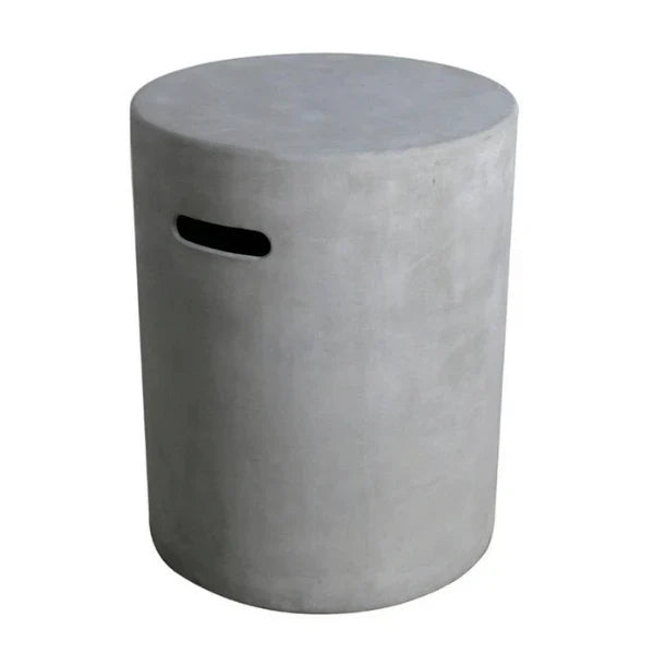 ELEMENTI - Round Tank Cover -20.0H Light Gray - ONB017LG