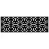 OUTDECO 16"x48" Stars Galvanized Steel Wall and Fence Extension Privacy Panel, Black Powder Coat-ODMET4803