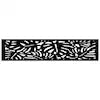 OUTDECO 16"x72" Tropical Galvanized Steel Wall and Fence Extension Privacy Panel, Black Powder Coat-ODMET7201