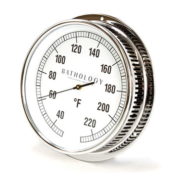 Bathology PreciseTemp 410 Commercial Sauna Room Thermometer, Metal, Round, 5-7/8"