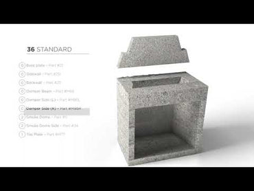 Isokern Standard 46" Wood Burning Fireplace - 80S46