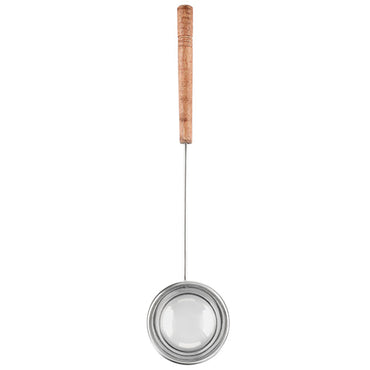 4Living Wooden Handle Sauna Ladle, Steel 19 inches