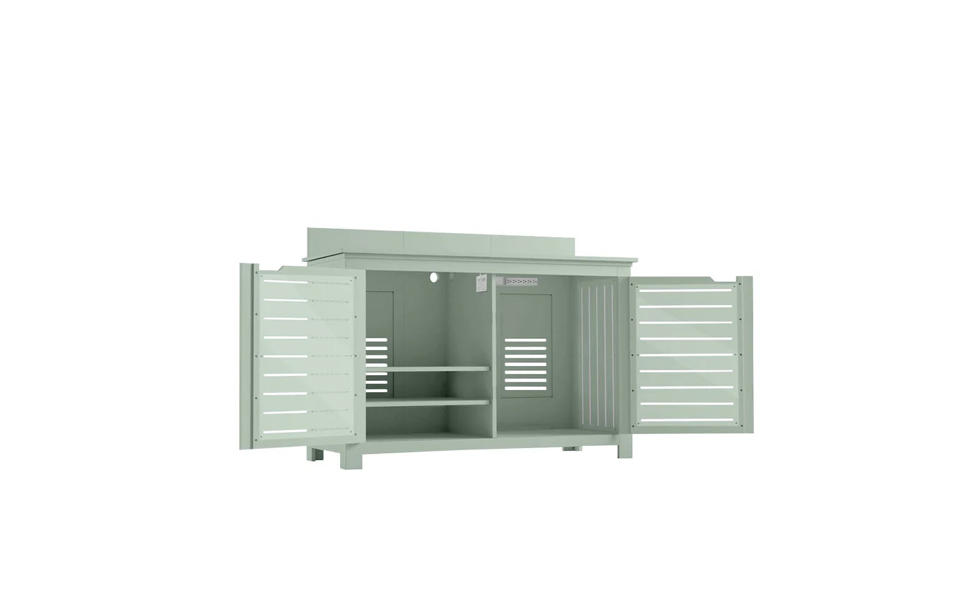 Ledge Lounger Mainstay Bar Credenza (No TV Mount / Available in 8 Resin Colors) - LL-MS-BCNM-GRY