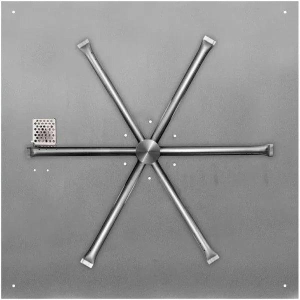 Firegear 25" Square Flat Propane Gas AWS Fire Pit - FPB-25-SFBSAWS-P