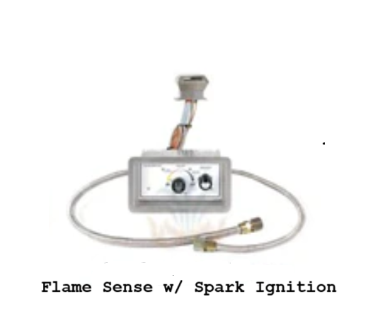 The Outdoor Plus 48-Inch GRFC Concrete, Natural Gas Fueled, Rectangular Del Mar Fire Pit, Flame Sense with Spark Ignition - OPT-CORGFRC48FSEN-BRN-NG